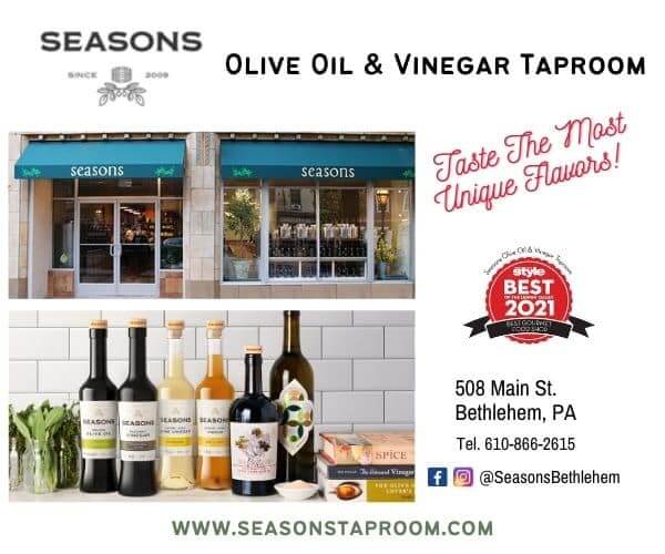 Seasons Olive Oil & Vinegar Taproom Advertisement